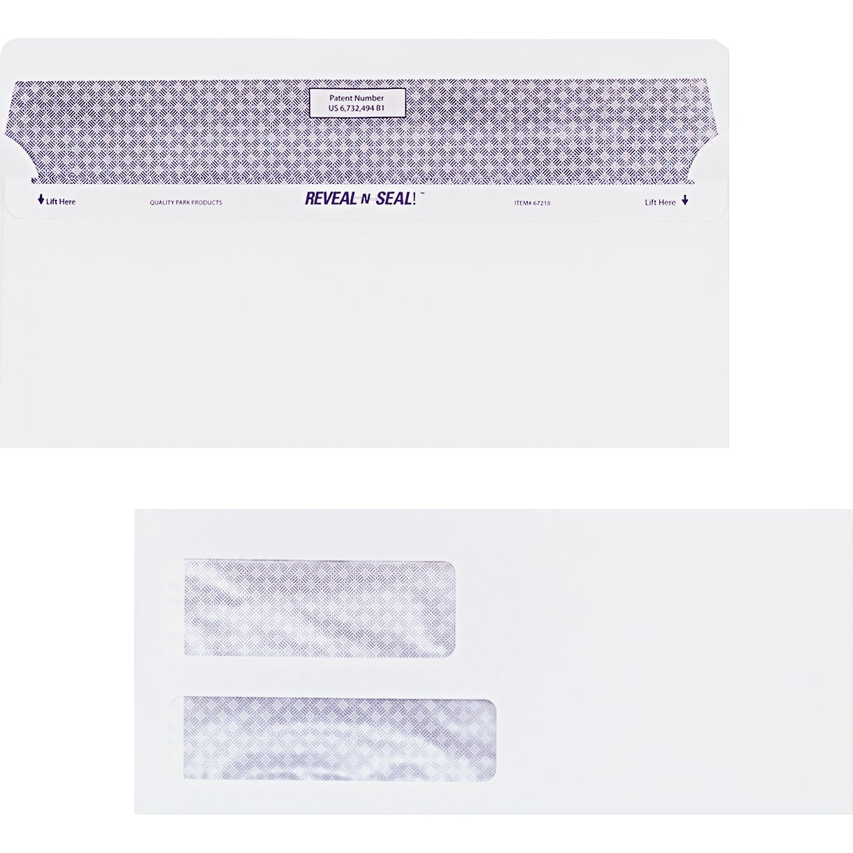 Quality Park #9 Reveal & Seal Double Window Envelopes, 500 Count (QUA67529) - Image 1