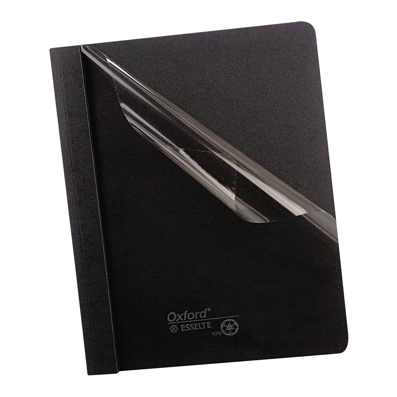 Oxford Black Report Cover with Clear Front, 25-Pack (OXF55806)