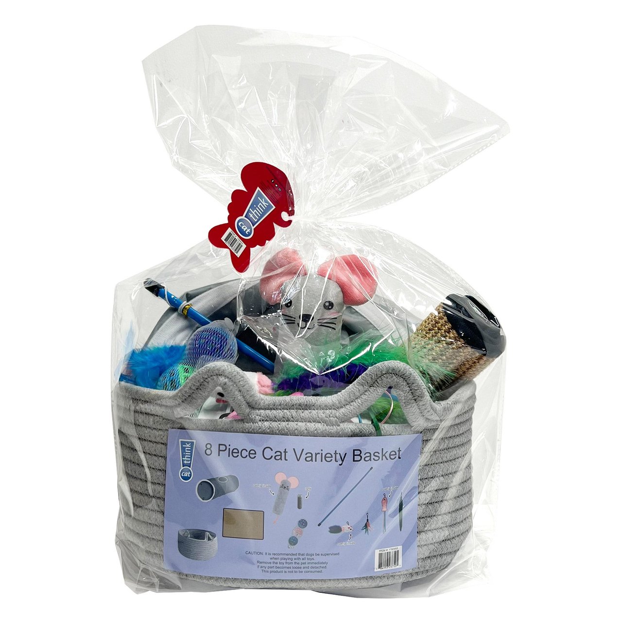 Think! Cat Gift Basket, 7 Pieces - Image 1