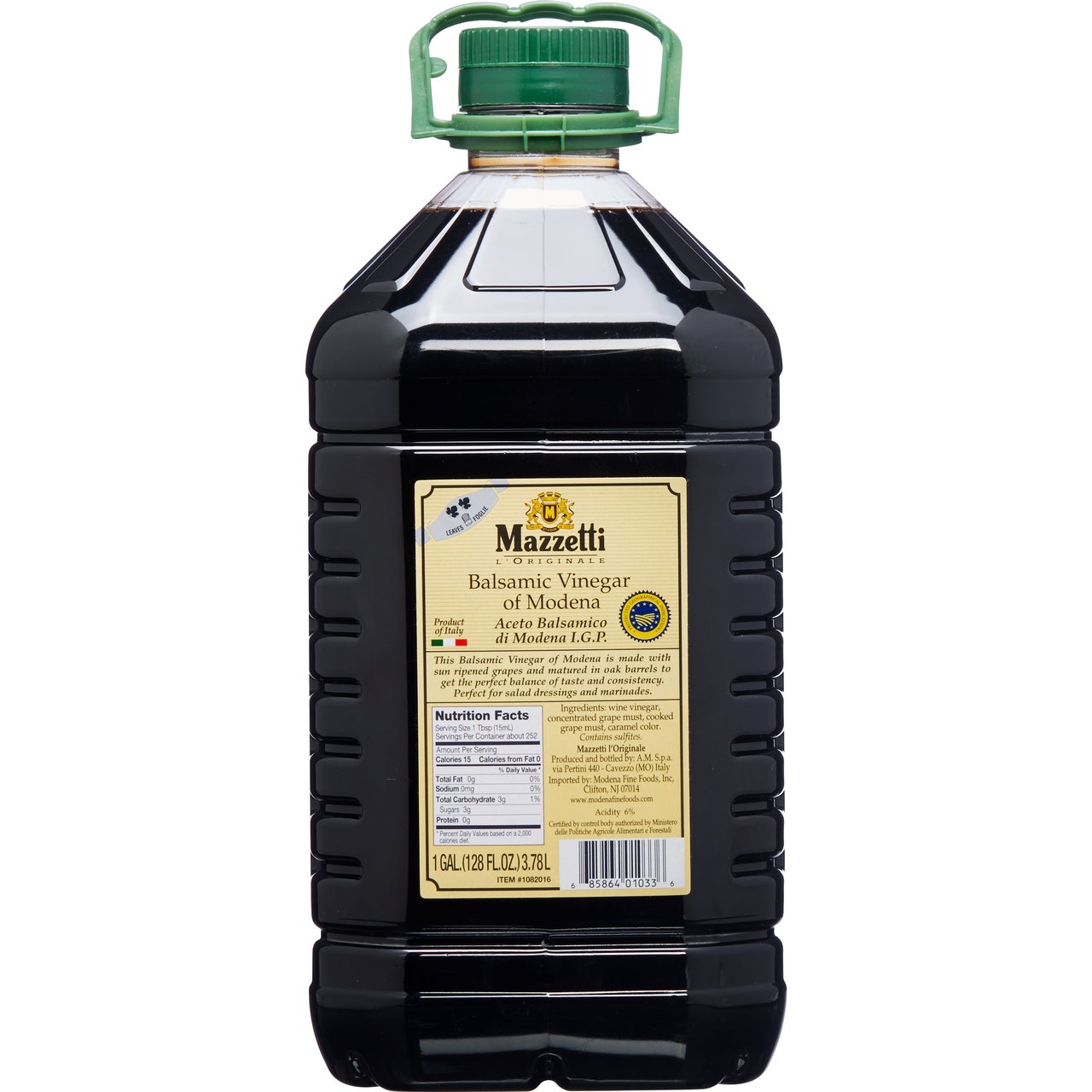 Mazzetti Balsamic Vinegar of Modena, 1 Gallon