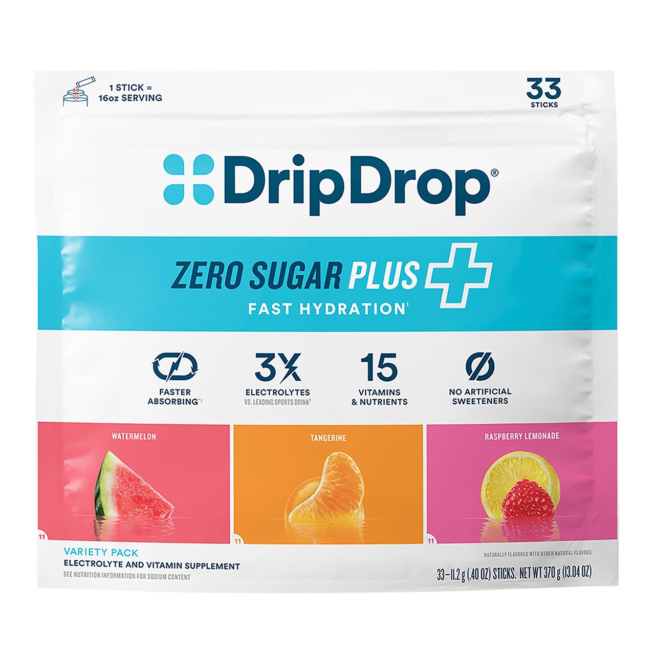 DRIP DROP ZERO SUGAR PLUS VARIETY PACK, 33CT - Image 1