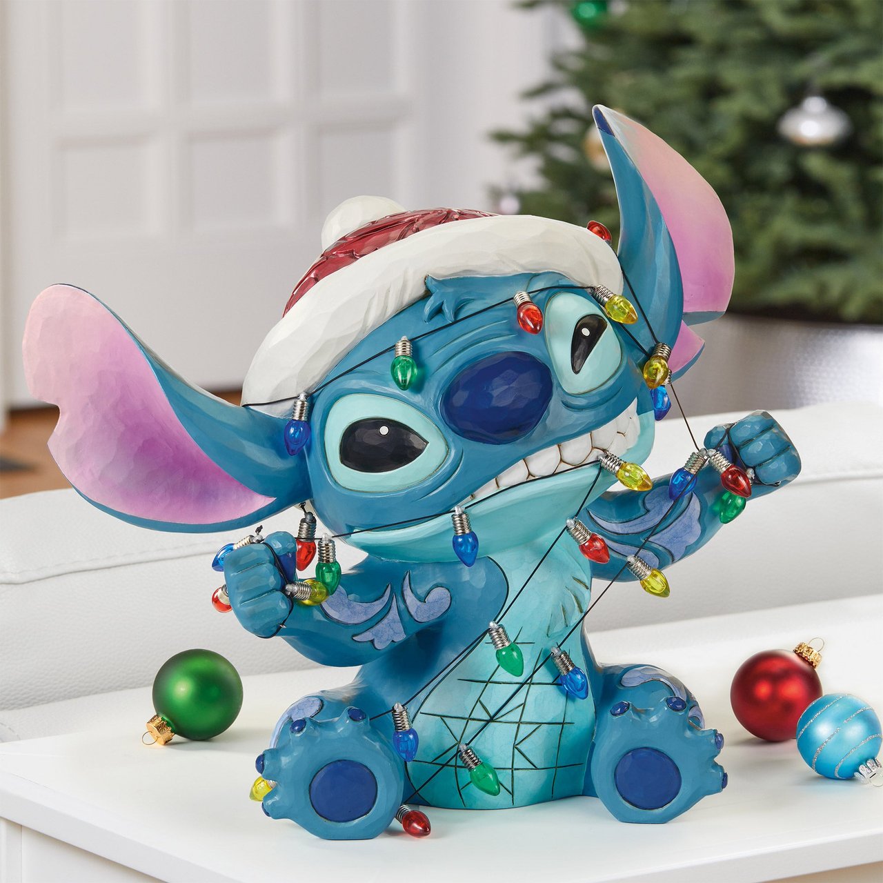 Disney Stitch Holiday Lights Figurine by Jim Shore - Image 1