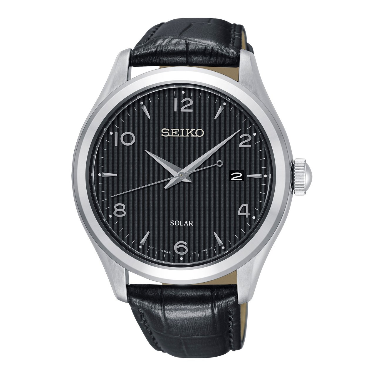 Seiko Solar Leather Strap Men's Watch SNE495