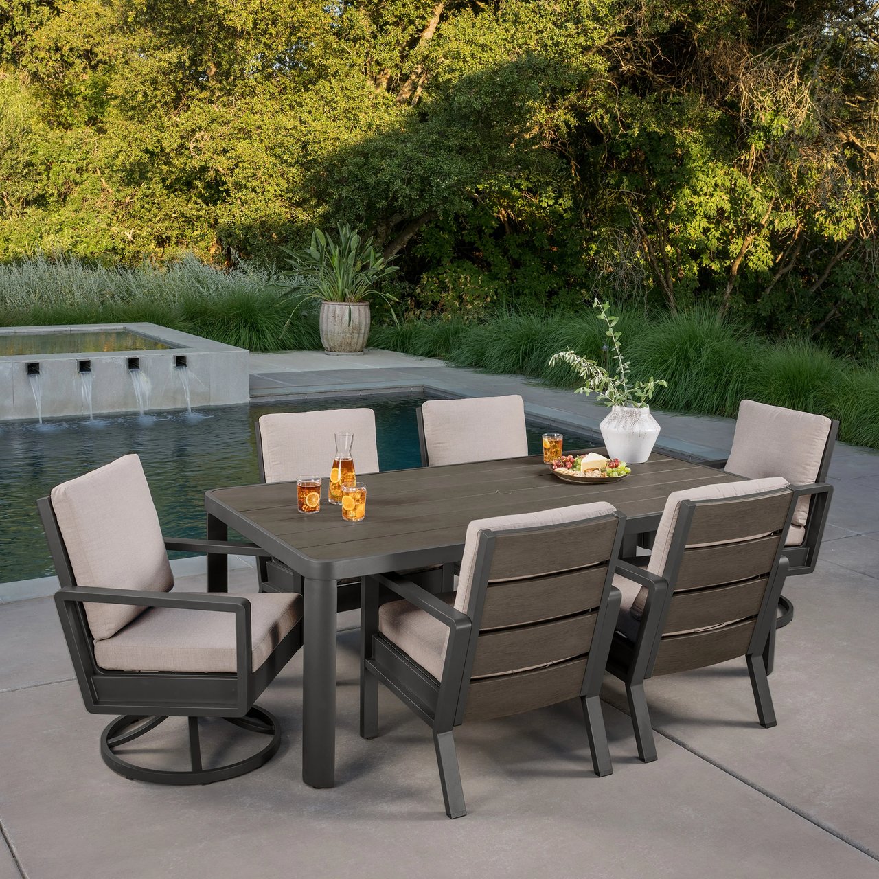 SunVilla Alden 7-Piece Outdoor Patio Dining Set - Image 1