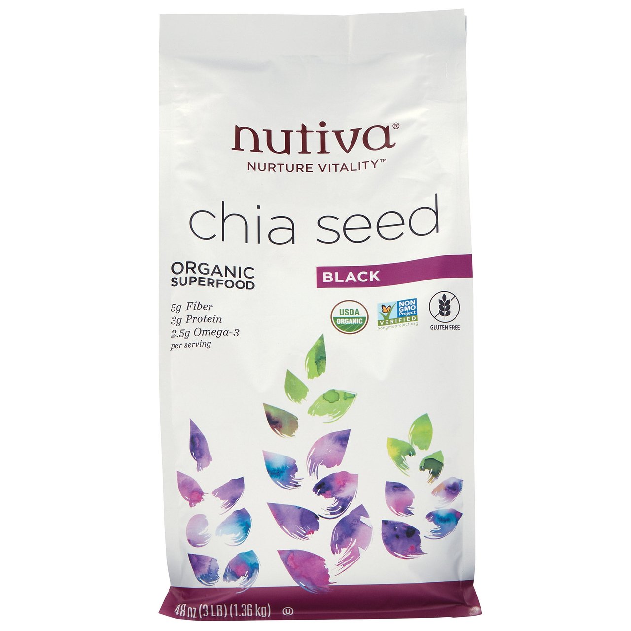 Nutiva Organic Chia Seeds 48 oz - Image 1