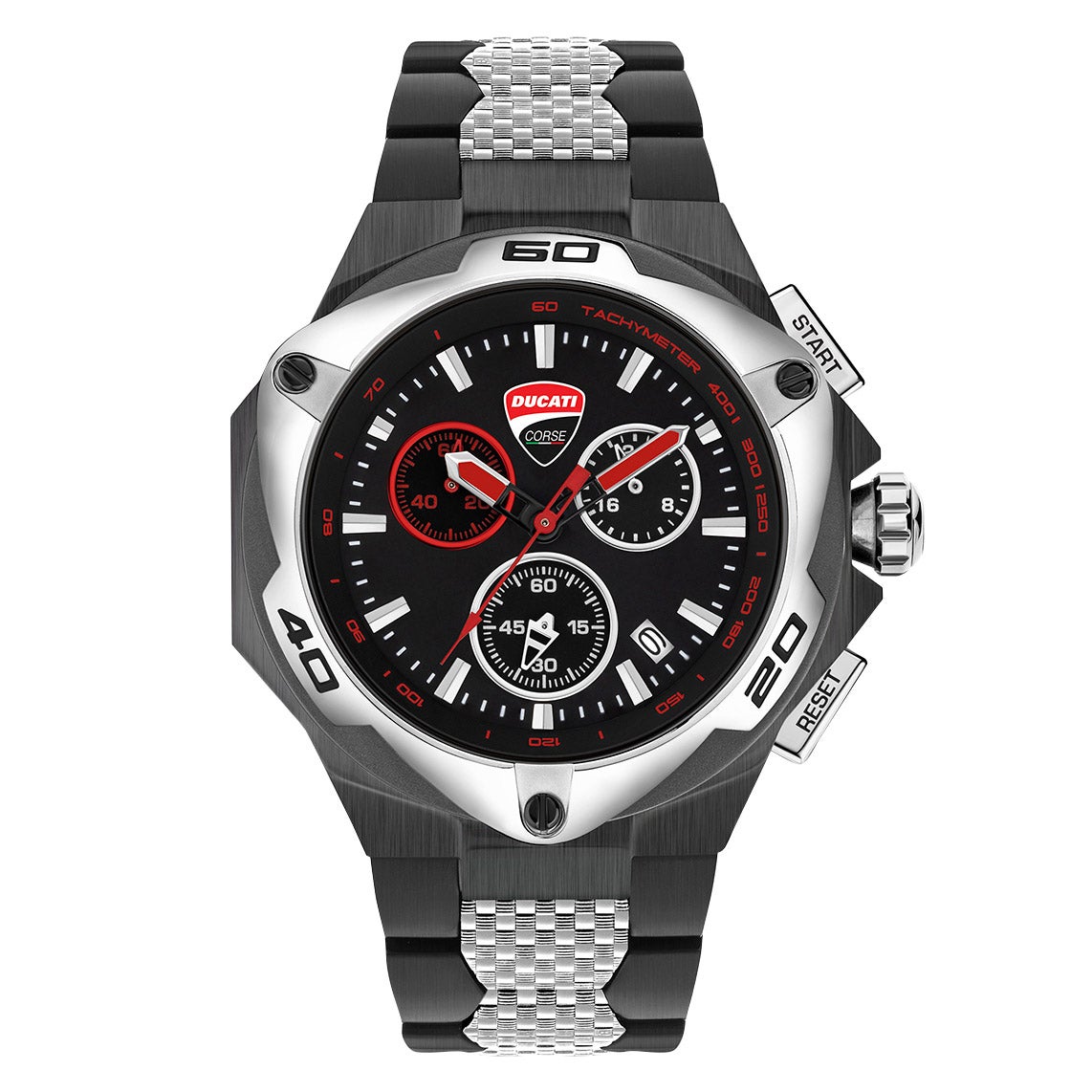Ducati Corse Motore Two-Tone Stainless Steel Case Men's Watch - Image 1