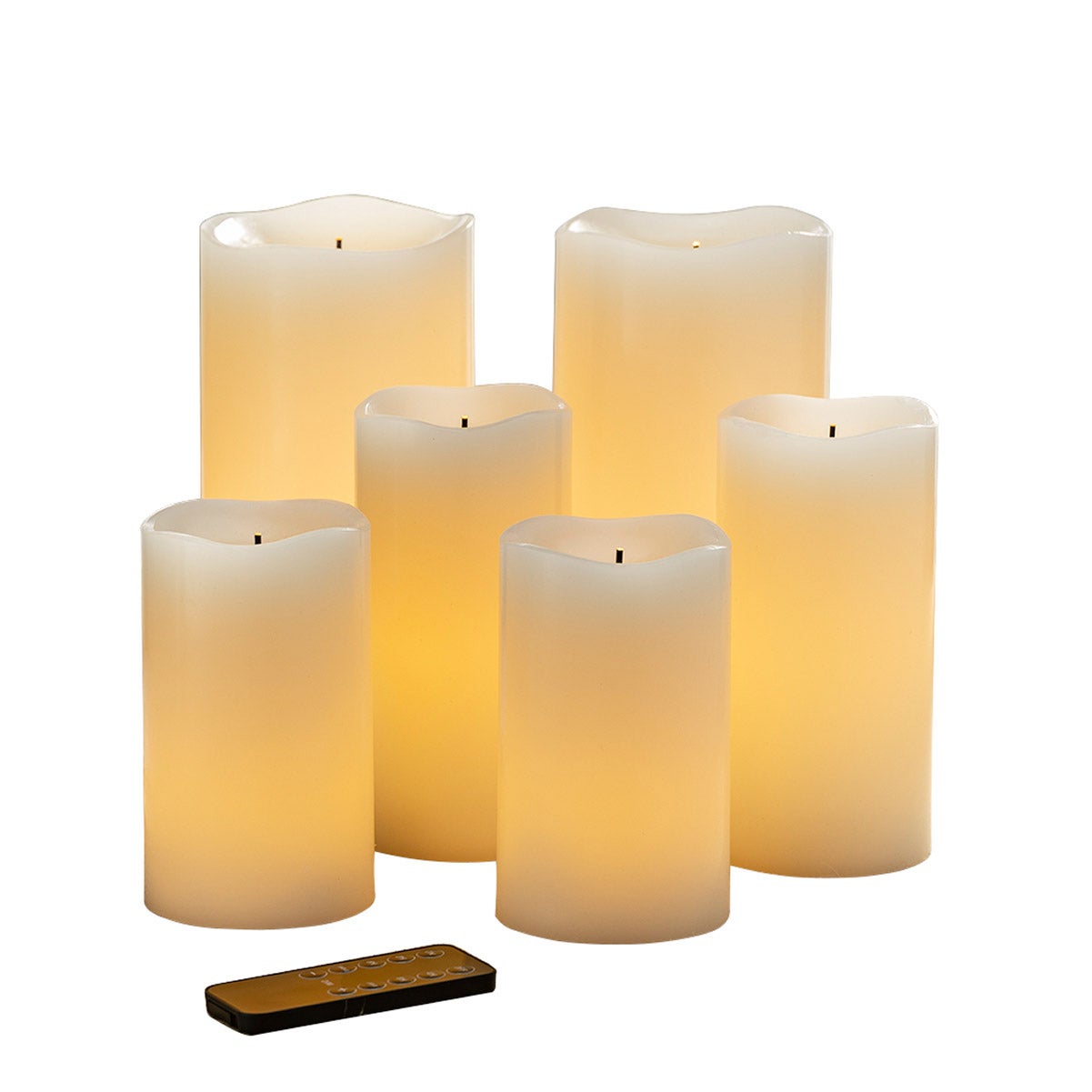 Gerson Glow Wick LED Flameless Candles, 6-Pack