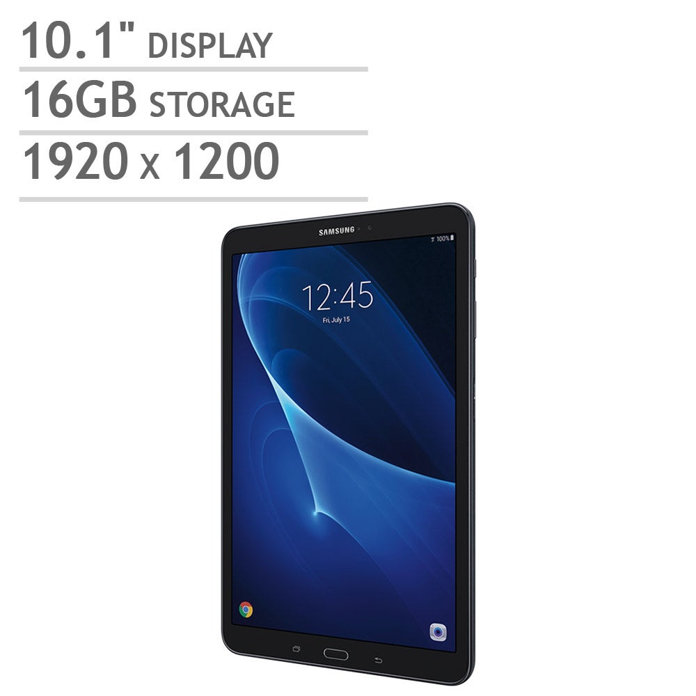 Samsung Galaxy Tab A 16GB 10.1" Tablet (Black) with 32GB microSD Card - Image 1