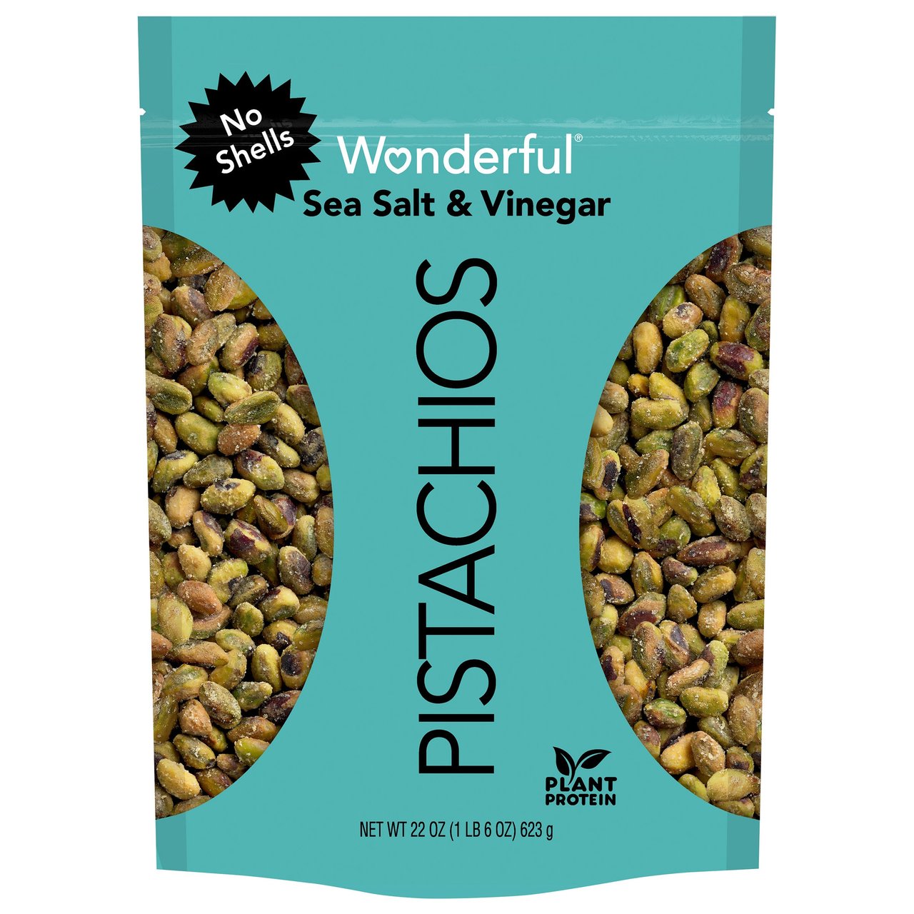 Wonderful Pistachios Sea Salt & Vinegar No Shells, 22 oz