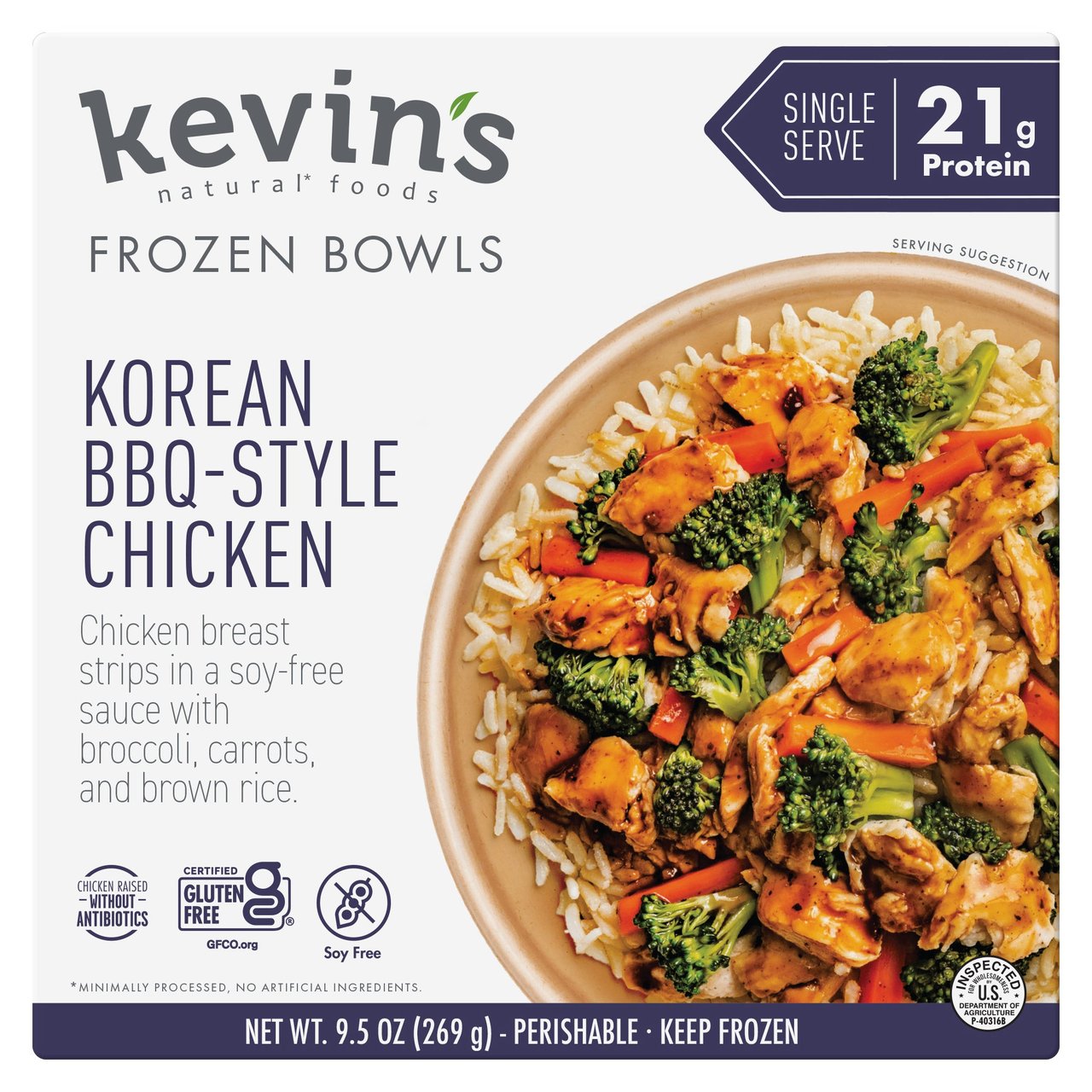 Kevin's Korean BBQ-Style Chicken Bowl 9.5 oz - Image 1