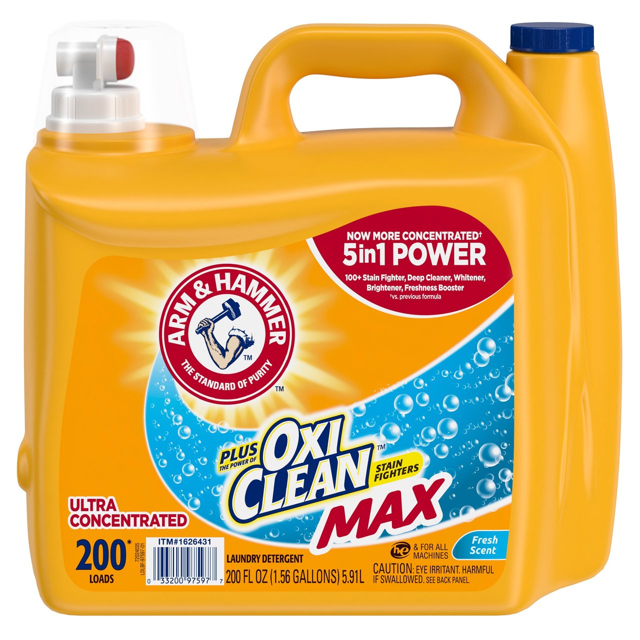 Arm & Hammer Plus OxiClean Max HE 200 fl oz (6.25 qts) - Image 1