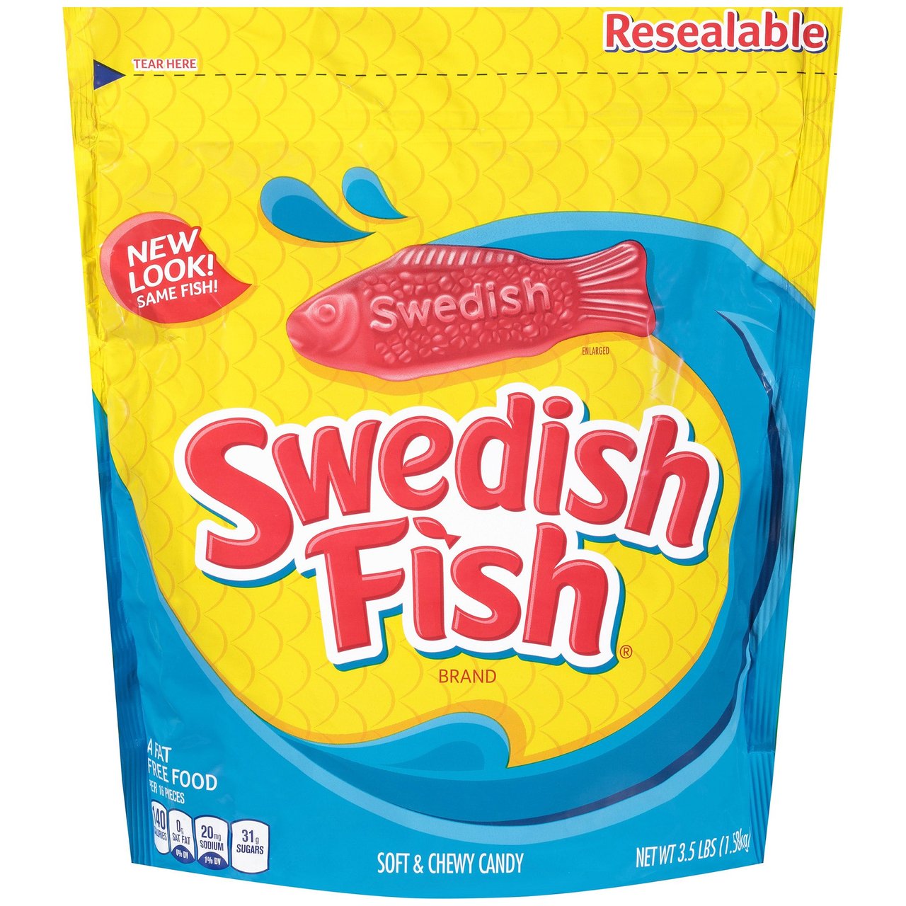 Swedish Fish Soft & Chewy Candy, 3.5 lbs - Image 1