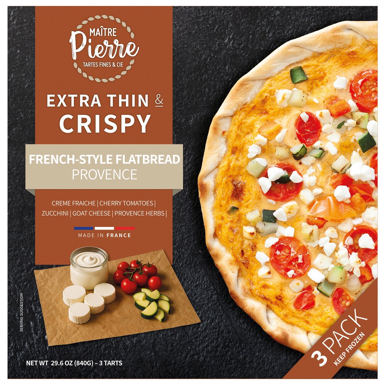 Maitre Pierre Provencal Flat Bread, 3 Pack, 29.6 oz - Image 1