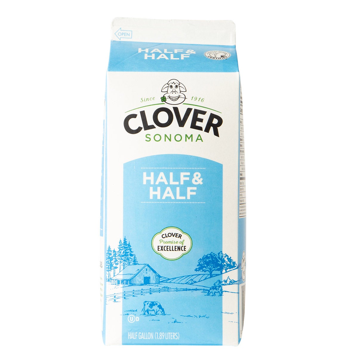 Clover Half and Half 64 Ounces - Image 1