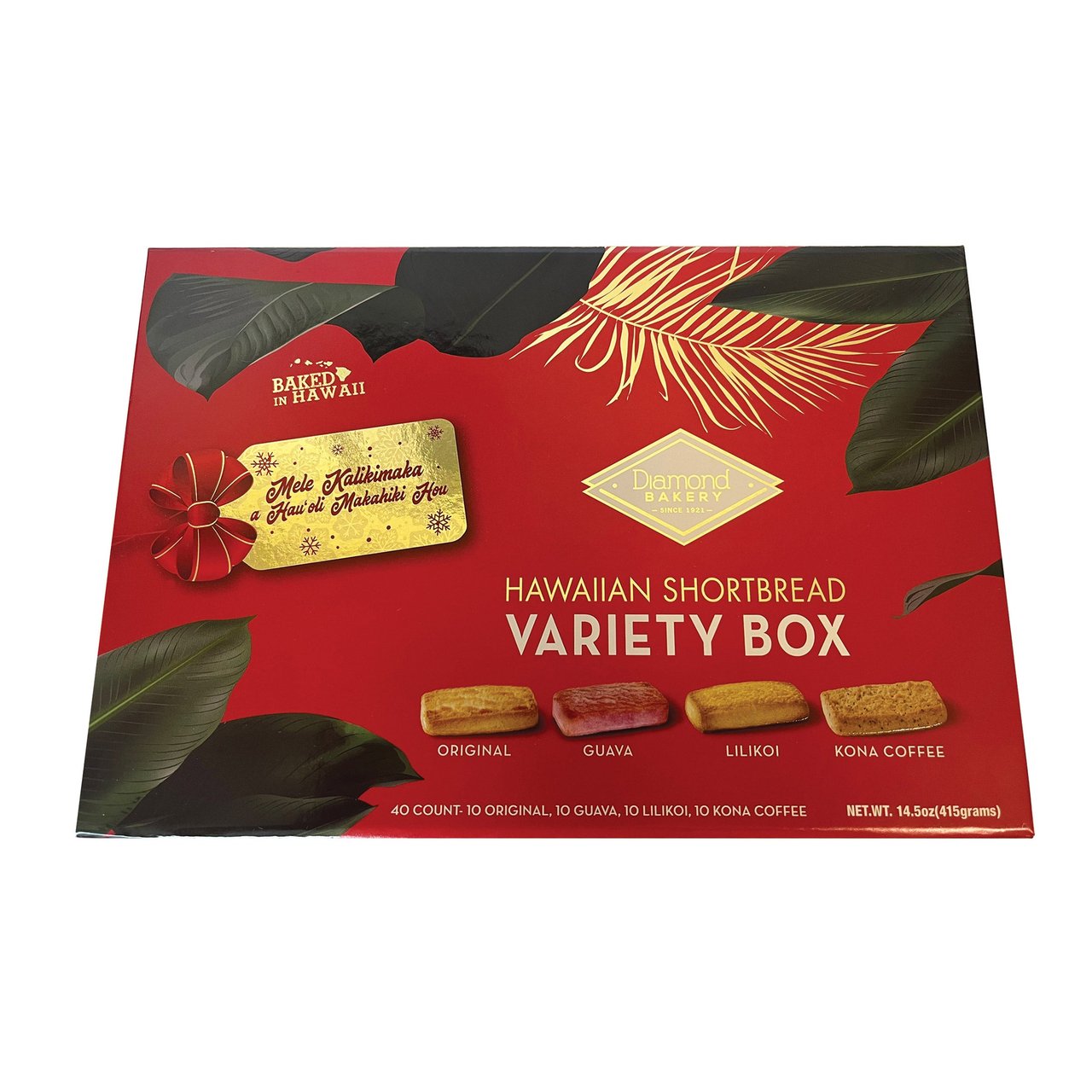 Diamond Bakery Hawaiian Shortbread Assorted Cookies, 40 Count, 14.5 oz - Image 1