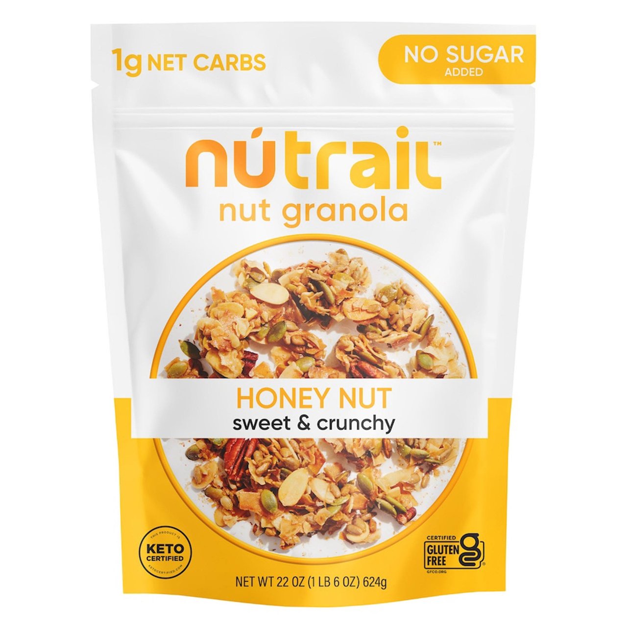 NuTrail Keto Honey Nut Granola 22 oz - Image 1