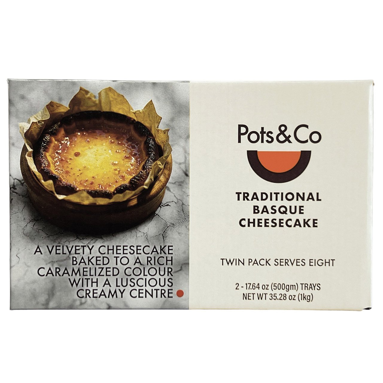 Pots & Co Burnt Basque Cheesecake 2/1.26 lb - Image 1