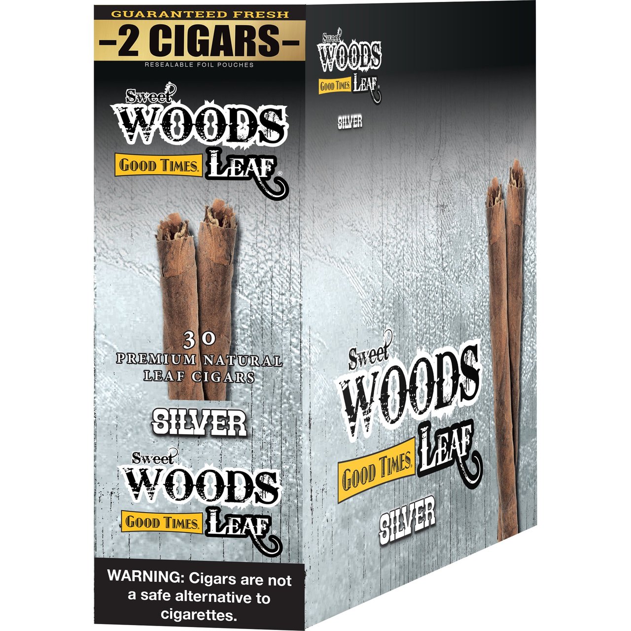 Sweet Woods Silver Leaf Cigars, 15 Pouches of 2 - Image 1