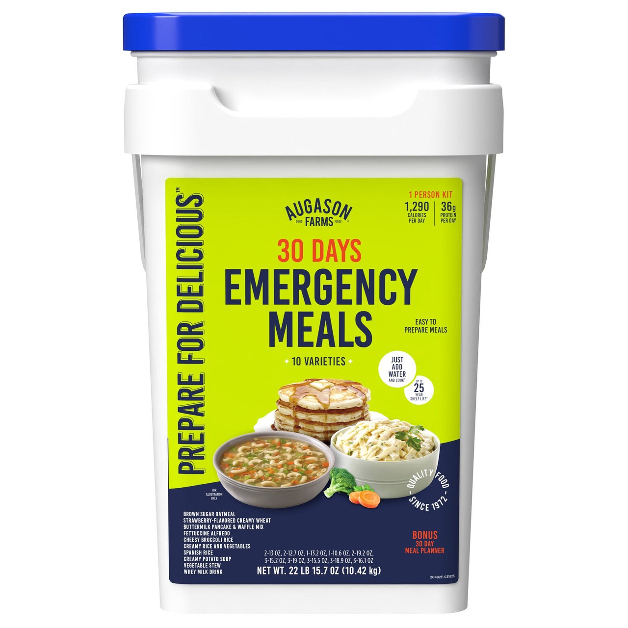 Augason Farms Emergency Food Bucket, 194 Servings - Image 1