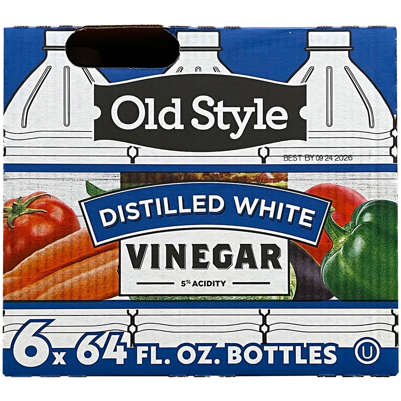 Old Style Distilled White Vinegar, 64 fl oz, 6 ct