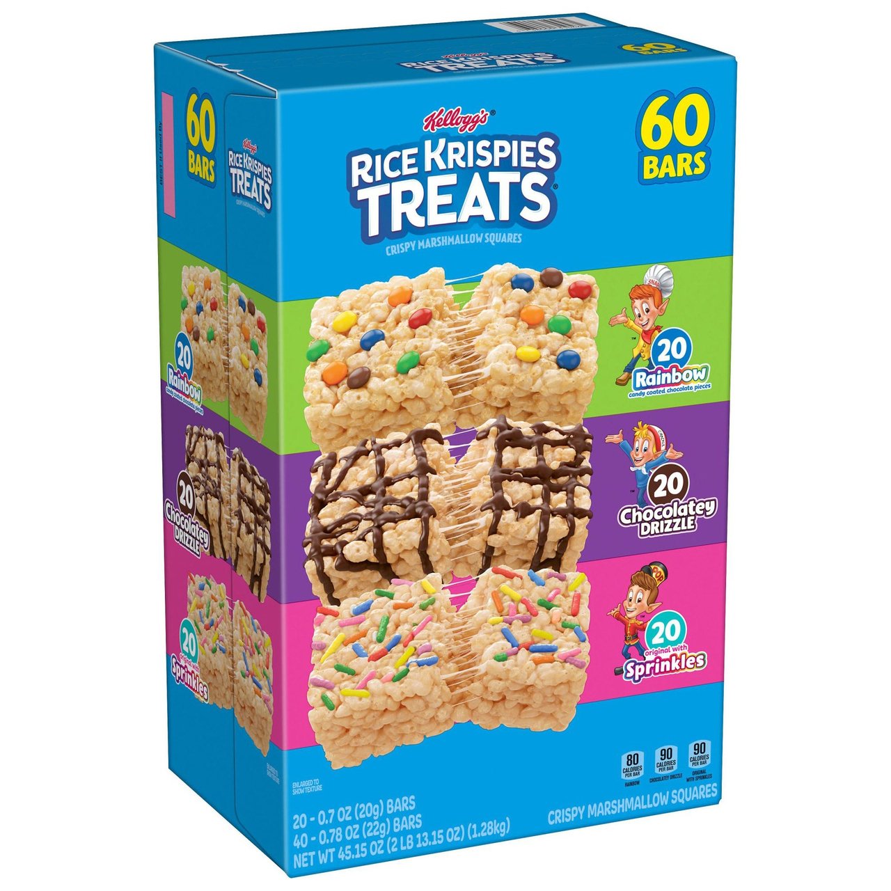 Kellogg's Rice Krispies Treats Variety Pack, 60 ct - Image 1