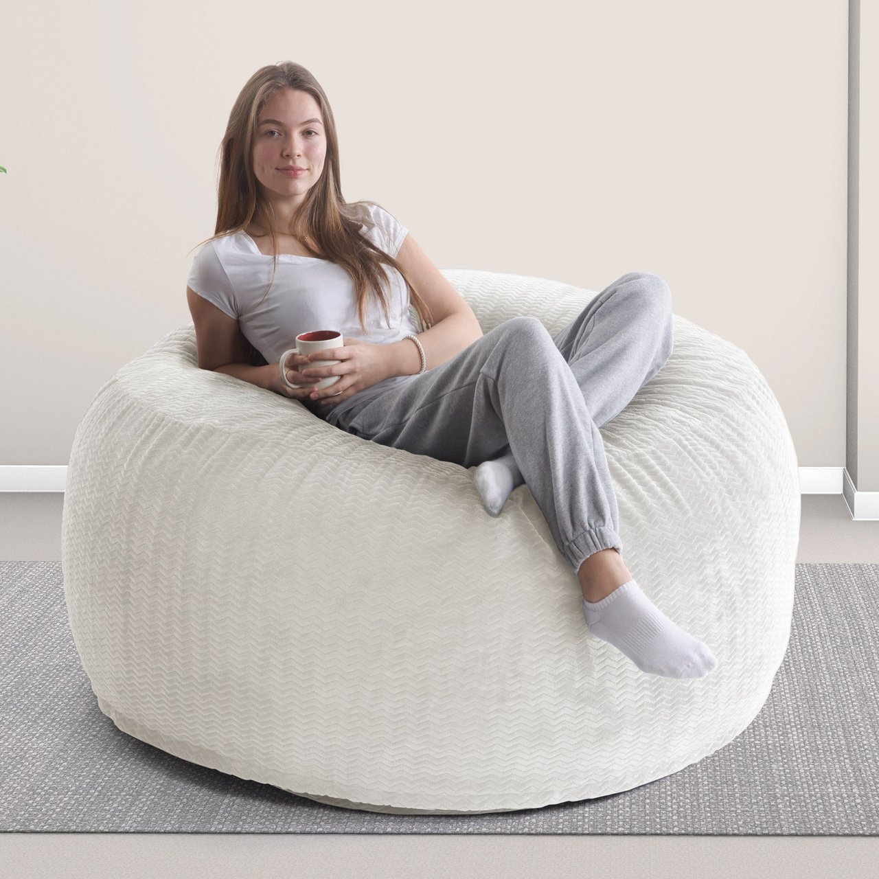 Jumbo Lounger - Ivory - Image 1