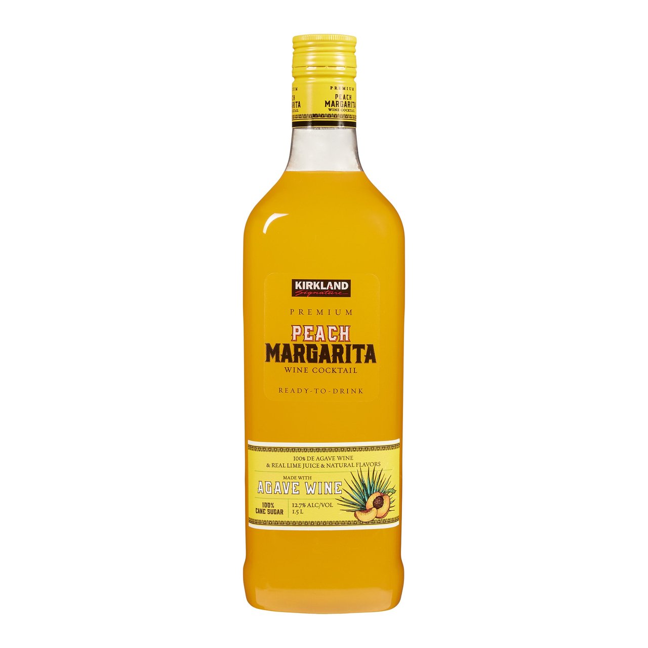 Kirkland Signature Peach Margarita Ready-to-Drink Wine Cocktail 1.5L - Image 1
