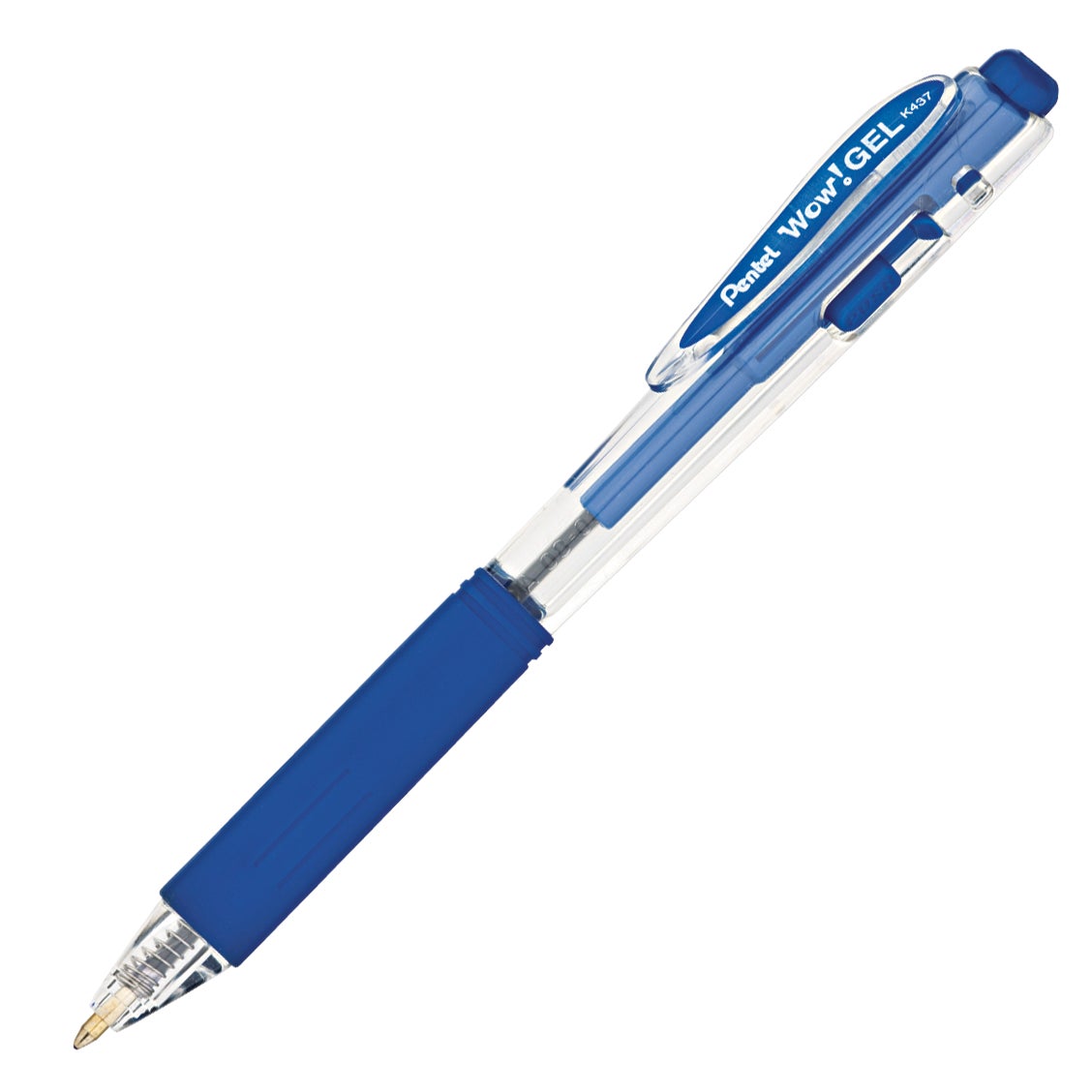 Pentel WOW! Retractable Gel Pen, Medium Point, Blue, 12-Count (PENK437C)
