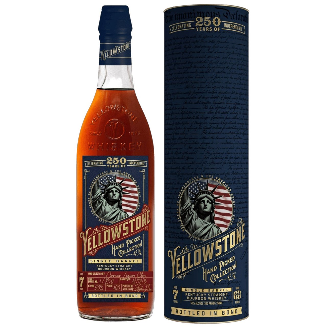 Yellowstone 250th Anniversary Bottled-in-Bond Single Barrel Kentucky Straight Bourbon Whiskey 750mL - Image 1
