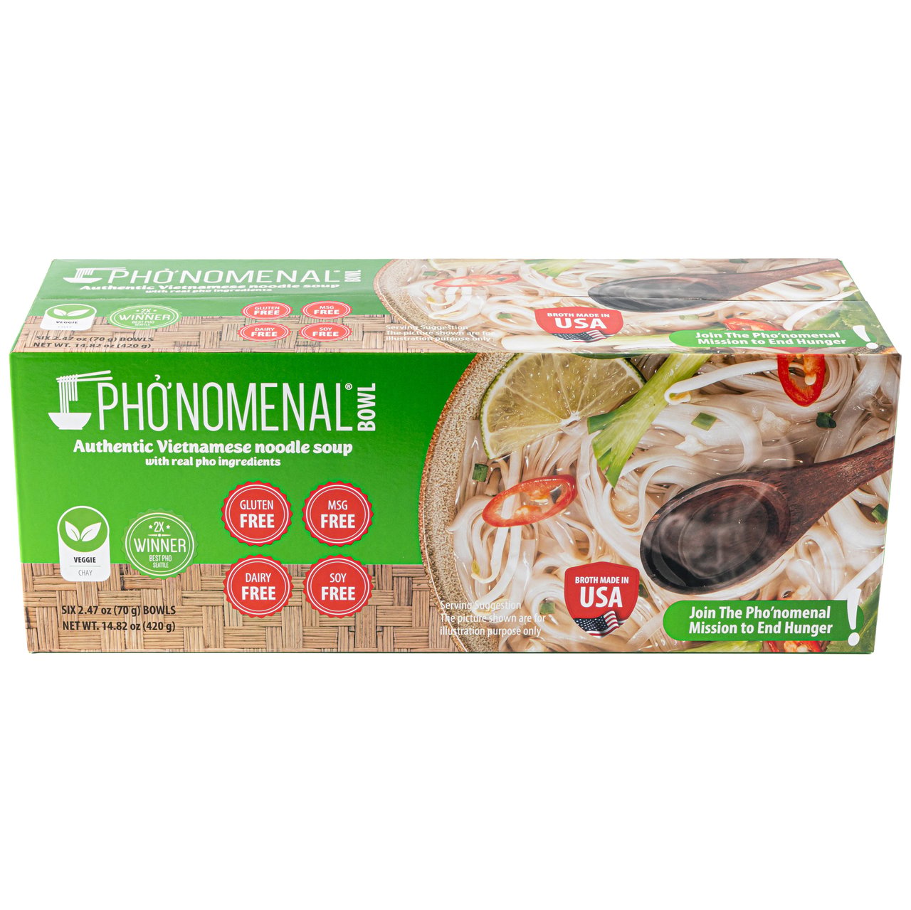 Pho'nomenal Vegetable Pho Bowl 6/2.47 OZ - Image 1