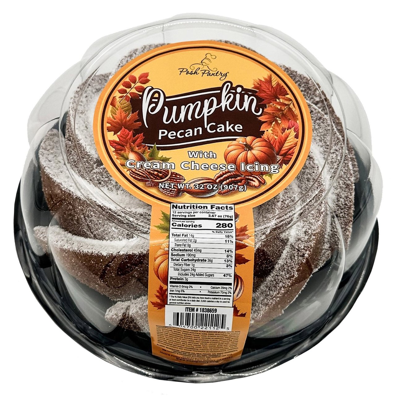 Posh Pantry Pumpkin Pecan Cake with Cream Cheese Icing, 32 oz - Image 1