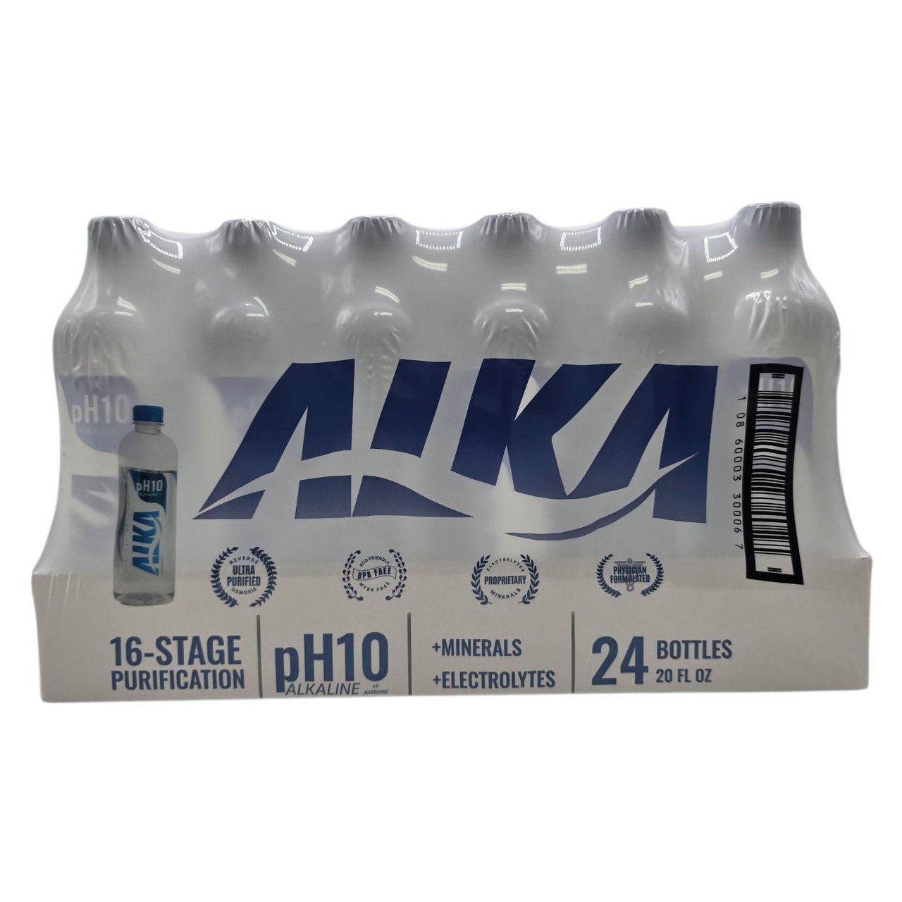 Alka pH10 Alkaline Water, 24-Pack, 20 oz Bottles - Image 1