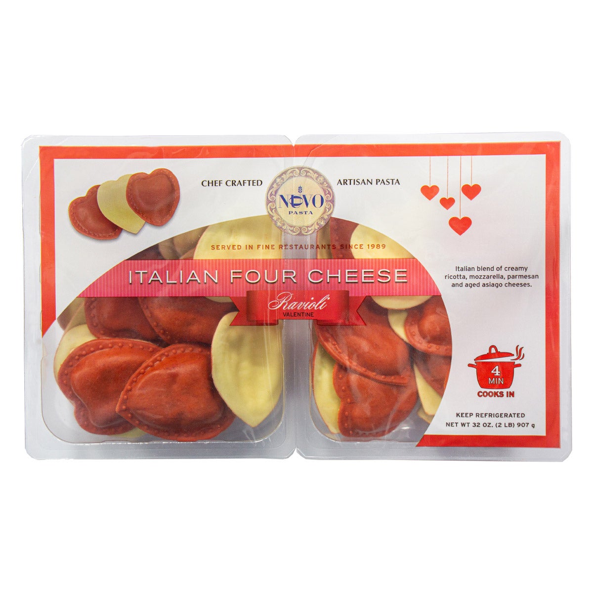 Nuovo Pasta Heart Ravioli 4 Cheese 32 oz - Image 1