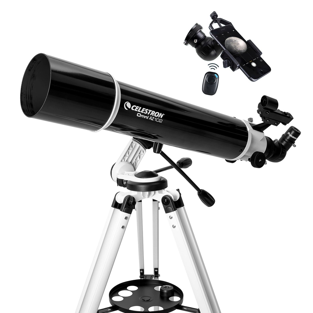 Celestron Omni AZ 102 Telescope with Smartphone Adapter - Image 1