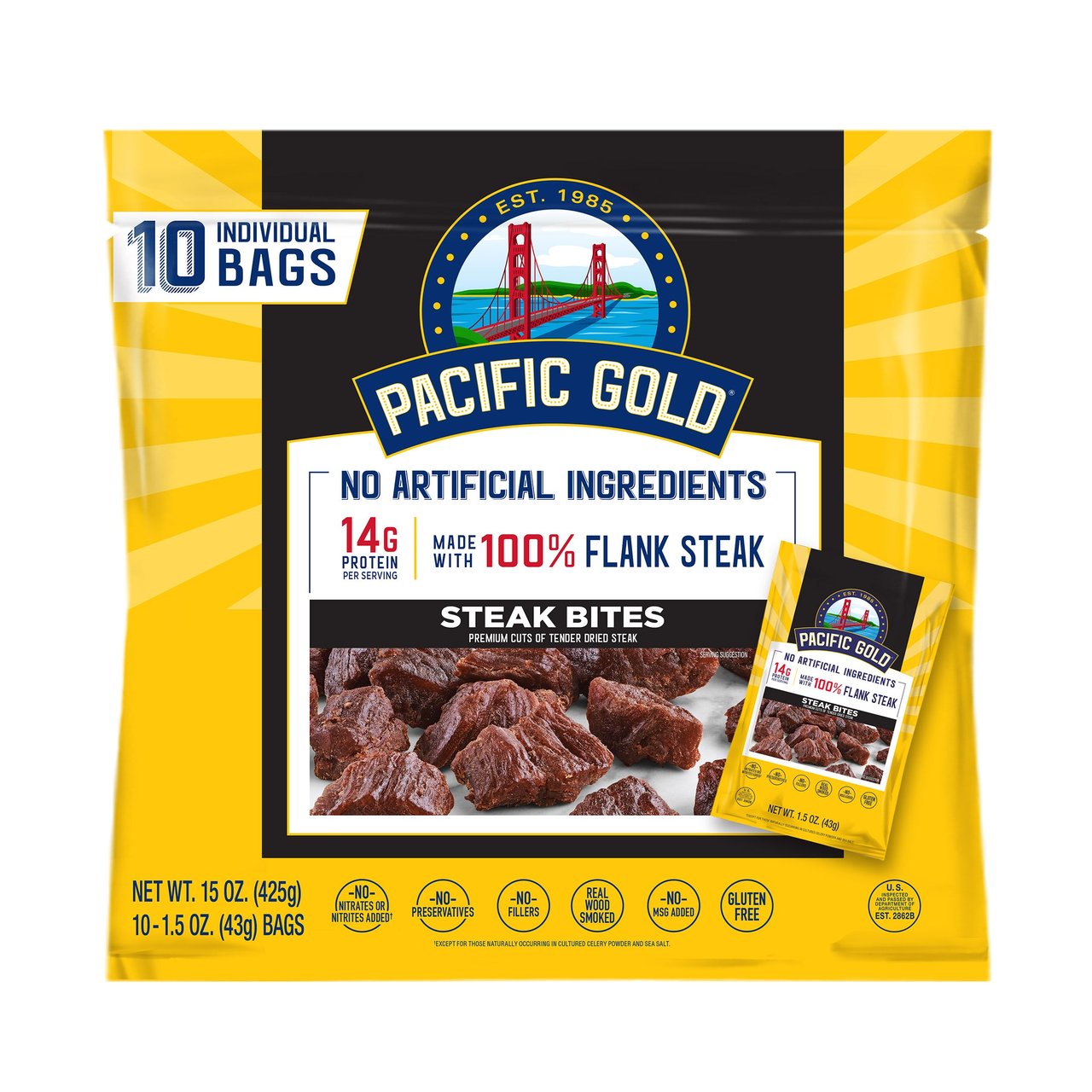 Pacific Gold Steak Bites, 1.5 oz, 10 Count - Image 1