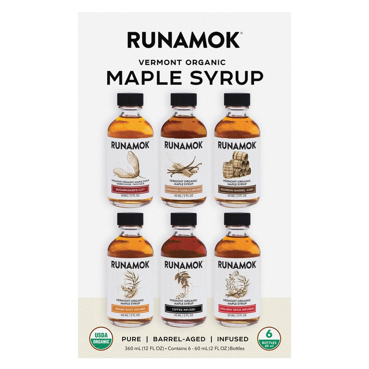 RUNAMOK VARIETY MAPLE SYRUP 6/2 OZ - Image 1