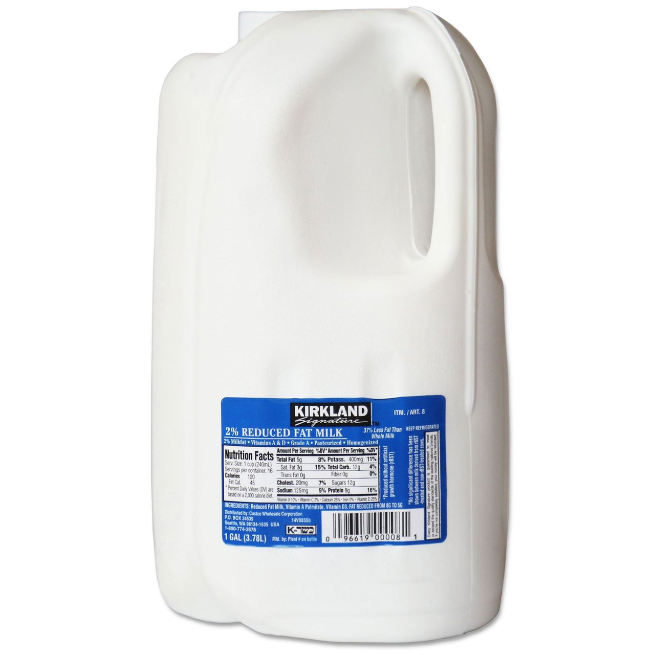 Kirkland Signature 2% Lowfat Milk, 1 Gallon
