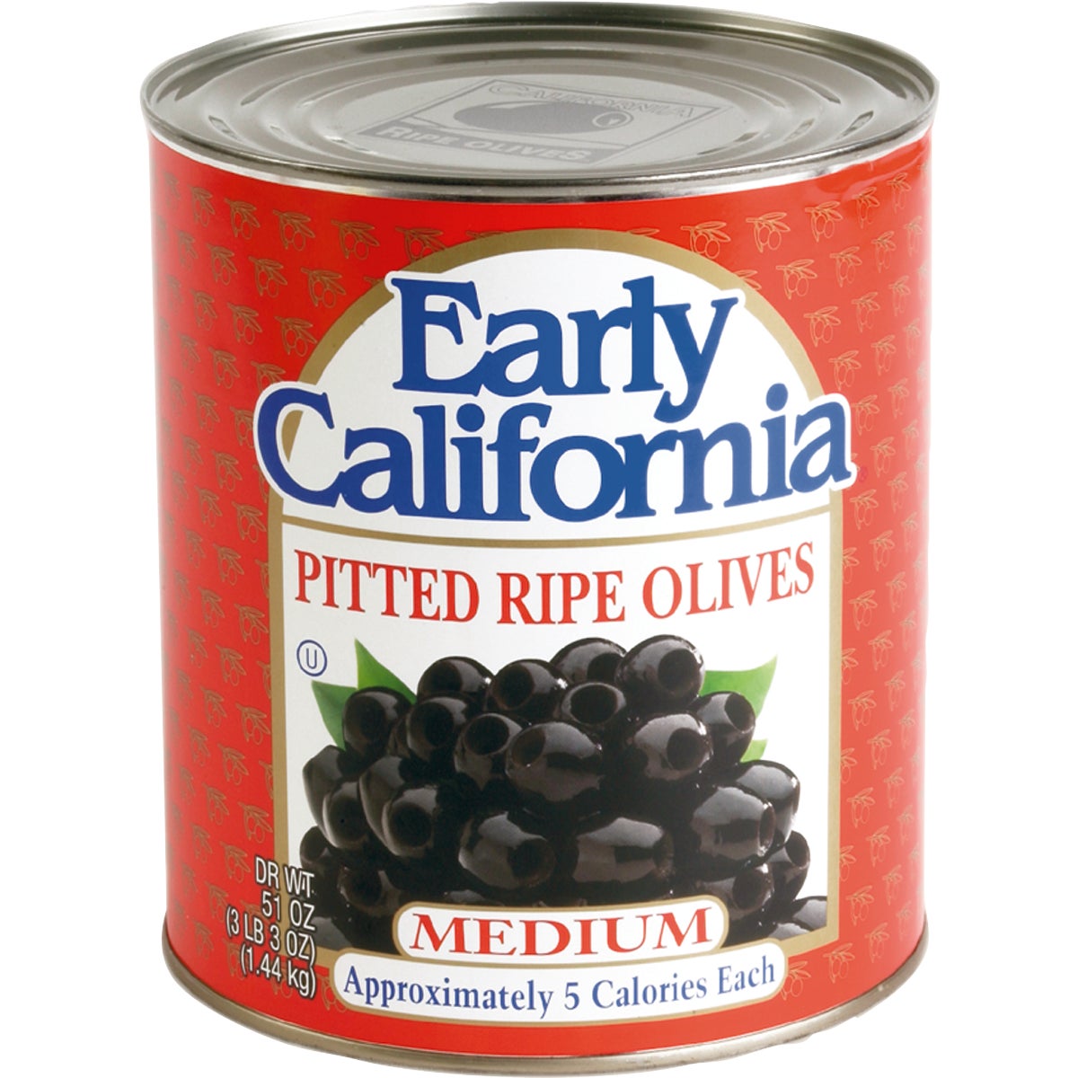 Black Pearl Whole Pitted Olives #10 Can