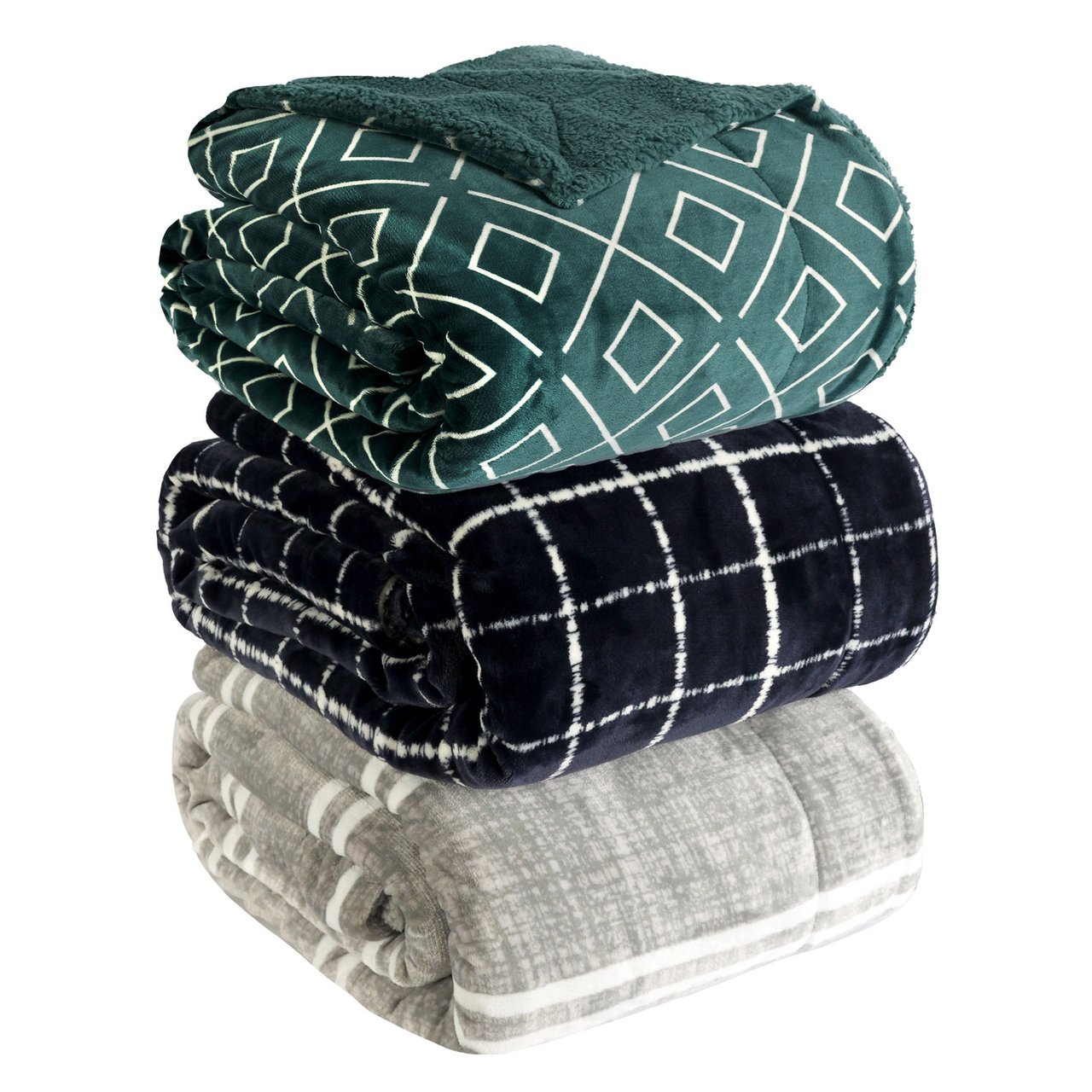 Life Comfort Sherpa Fleece Blanket 98" x 92" - Image 1