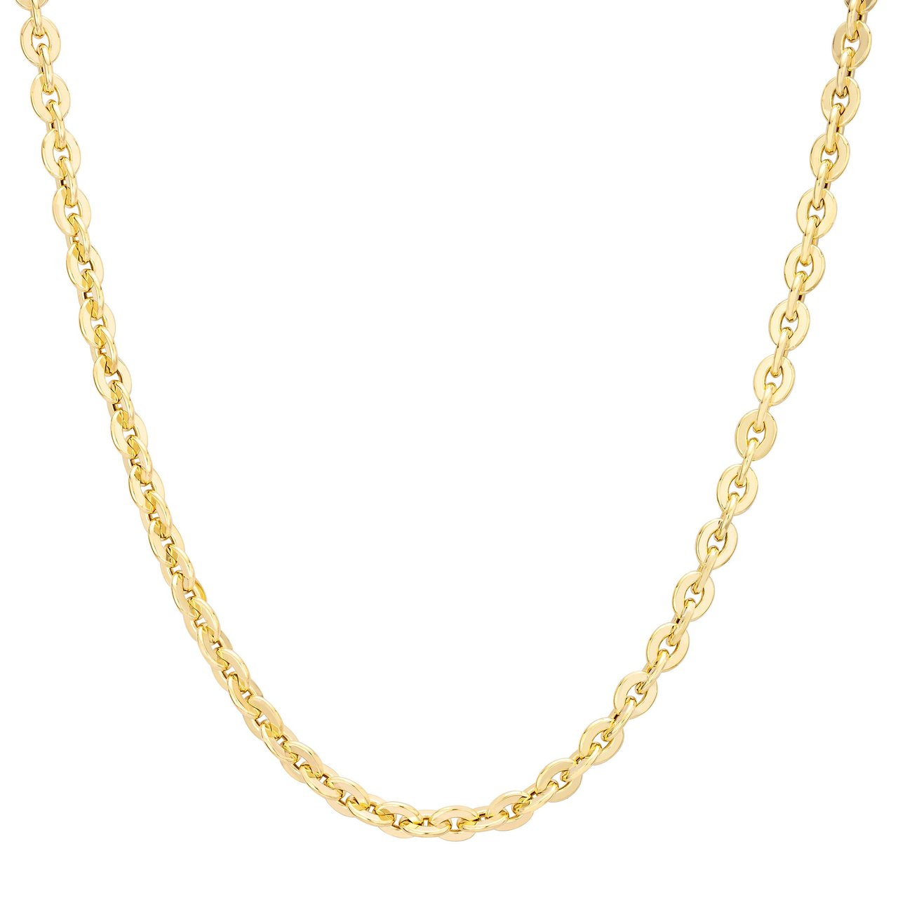14KT Yellow Gold 18" Forzatina Necklace Made in Italy - Image 1