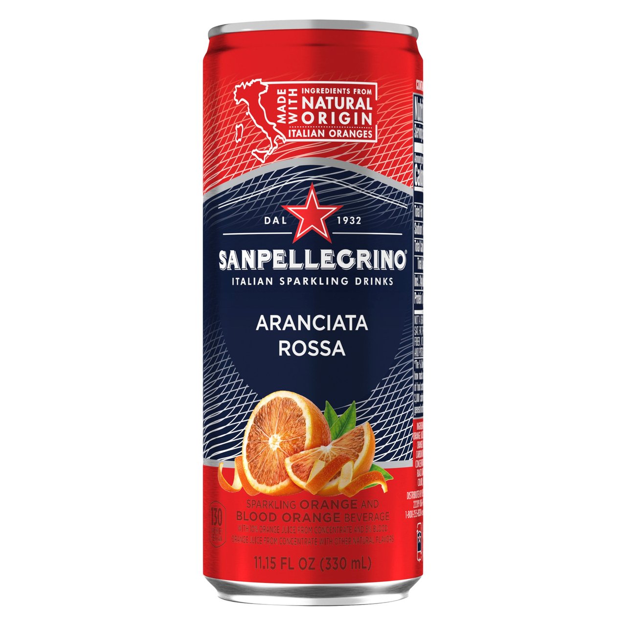 Sanpellegrino Sparkling Blood Orange Aranciata Rossa, 24-Count / 11.15 oz Cans - Image 1
