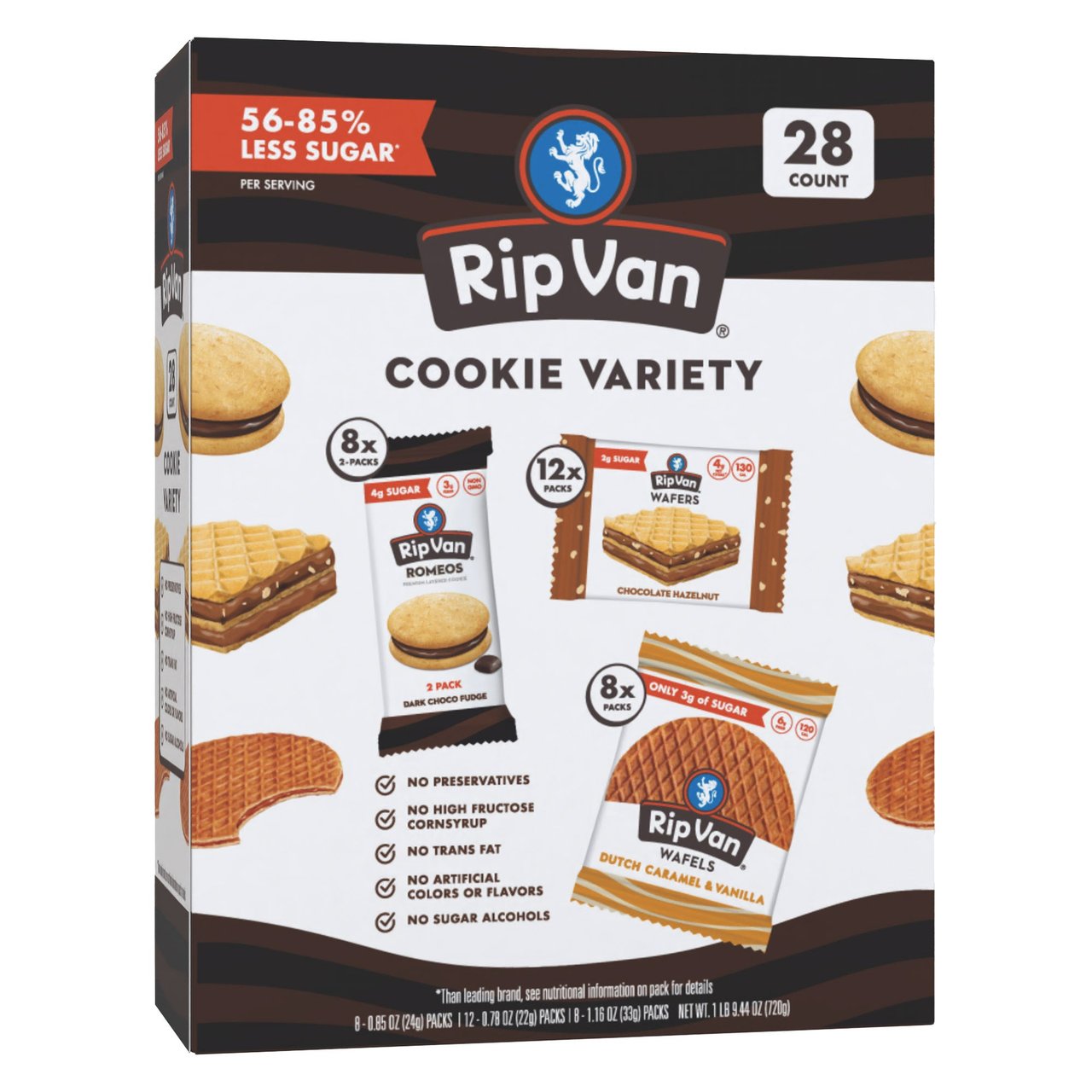 Rip Van Waffles Cookie Variety Pack 28 ct - Image 1