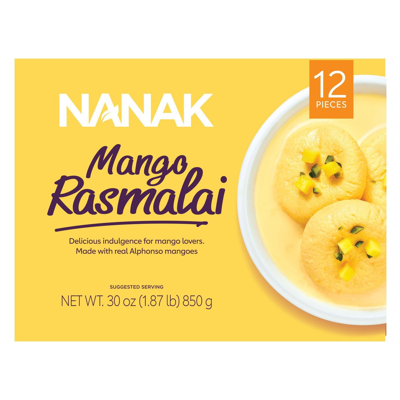Nanak Mango Rasmalai 30 oz (1.88 lbs) - Image 1