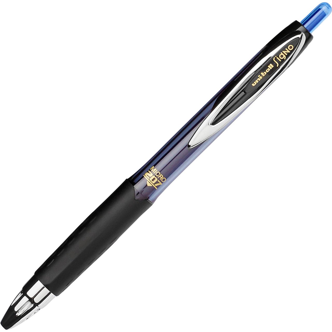 Uniball Signo Gel 207 Blue Micro Point Retractable Pens, 12-Pack - Image 1