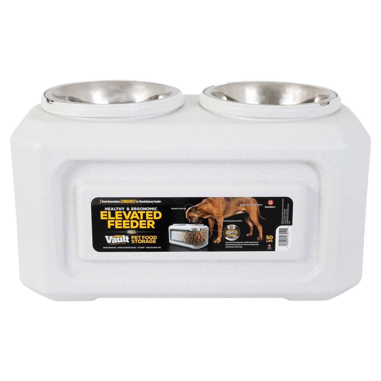 Gamma Elevated Feeder Food Storage Combo 50 Pound Capacity - Image 1