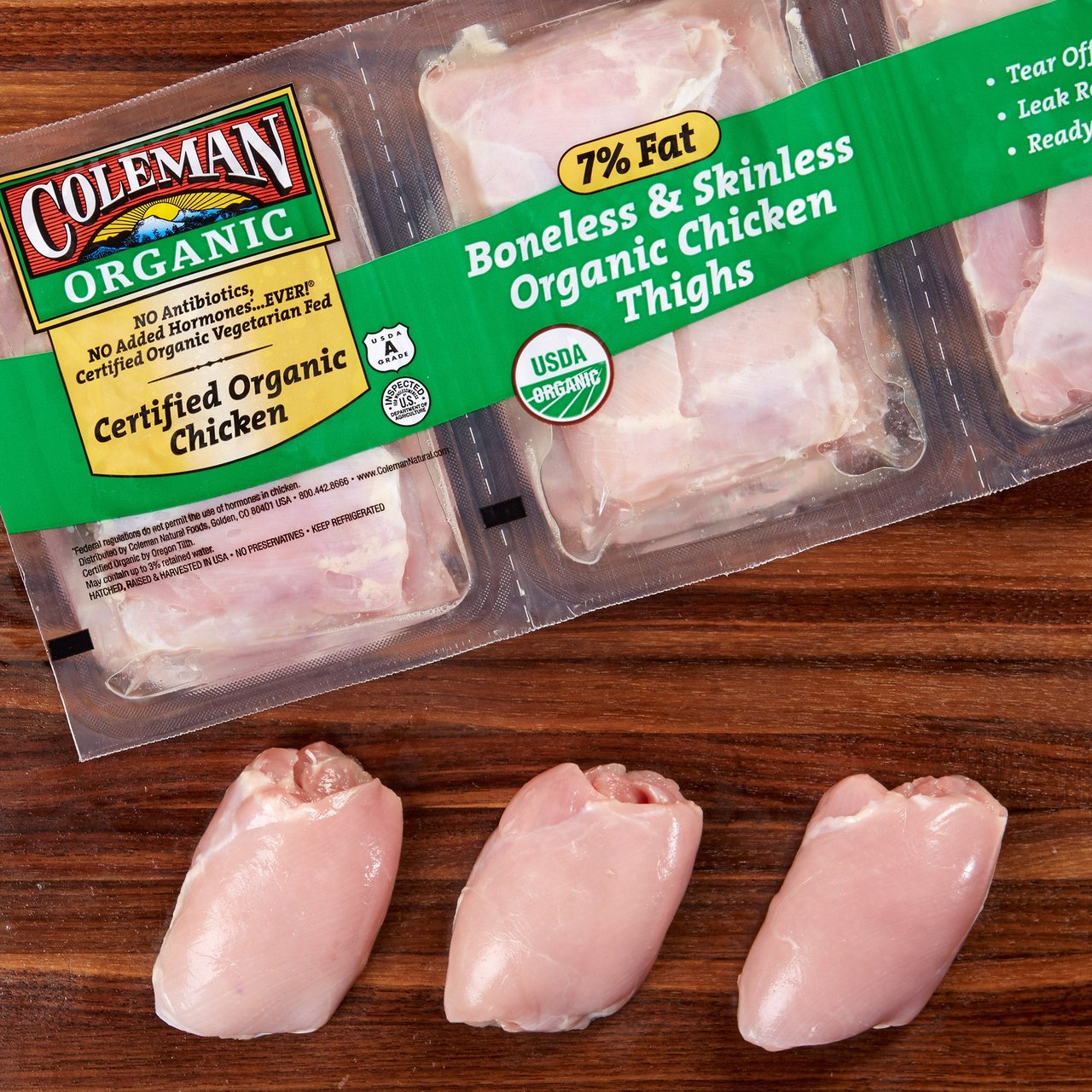 Fresh Organic Chicken Boneless Skinless Thighs Per Lb - Image 1