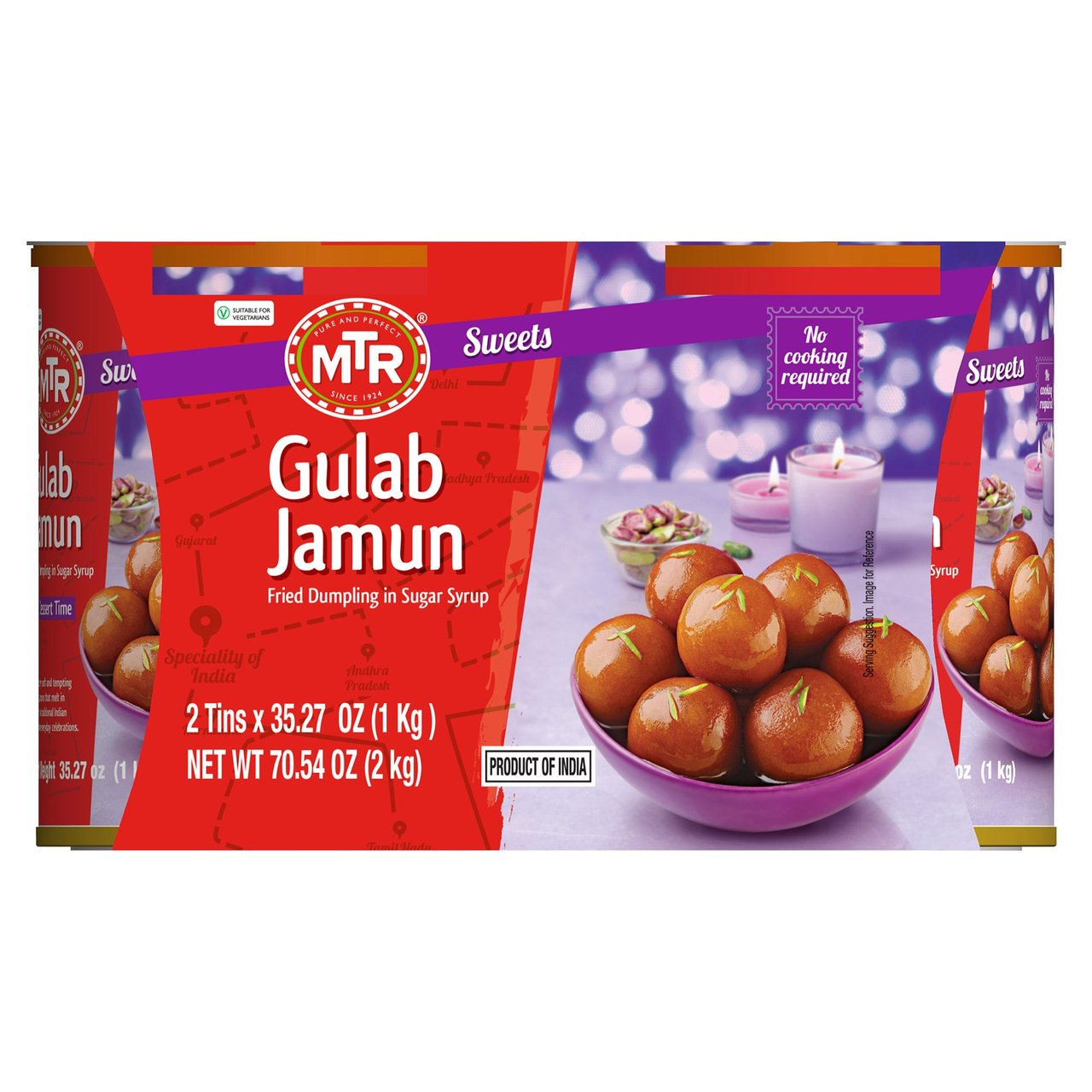 MTR Gulab Jamun 2 Pack 35.2 Ounces Each - Image 1