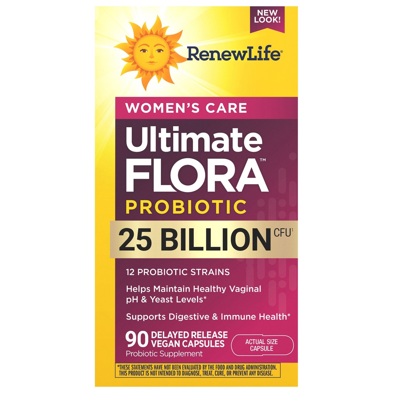 Renew Life Women's Care 25 Billion Probiotic, 90 Count - Image 1