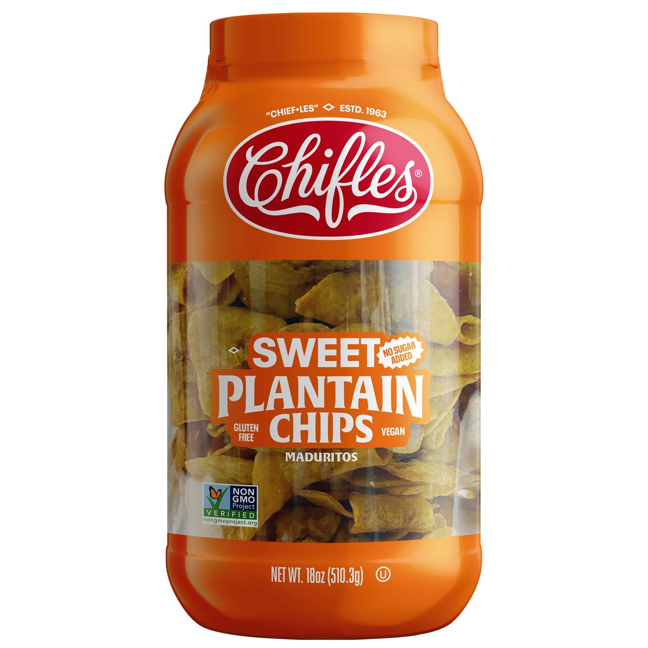 Chifles Sweet Plantain Chips, 18 oz - Image 1