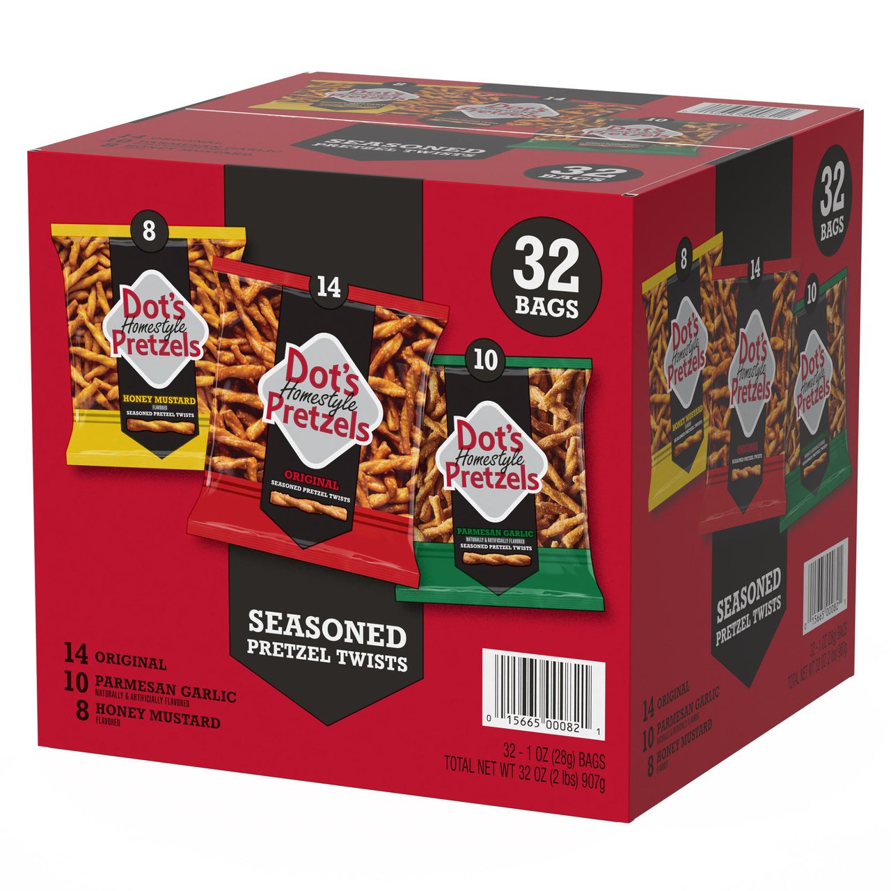 Dot's Homestyle Seasoned Pretzel Twists, Variety Pack, 32 CT - Image 1
